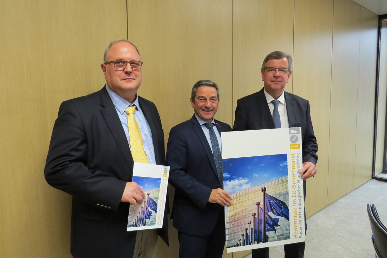 Vorstellung der Broschüre "Hemmnisse im EU-Binnenmarkt" des Landesauschuss Europa im Landtag von Baden-Württemberg. 