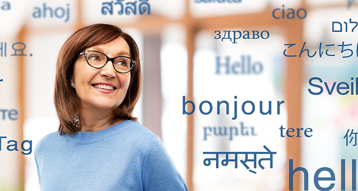 vision and old people concept - smiling senior woman in glasses over greeting words in different foreign languages Schlagwort(e): woman, old, senior, translator, language, foreign, business, businesswoman, translation, speech, translate, multilingual, dictionary, international, office, hello, hi, world, many, education, talk, speak, various, entrepreneur, professional, occupation, communication, specialist, polyglot, knowledge, learning, vocabulary, word, glasses, mature, adult, beautiful, female, elderly, aged, retired, 60s, person, people, concept, background, smiling, happy, copyspace, copy space